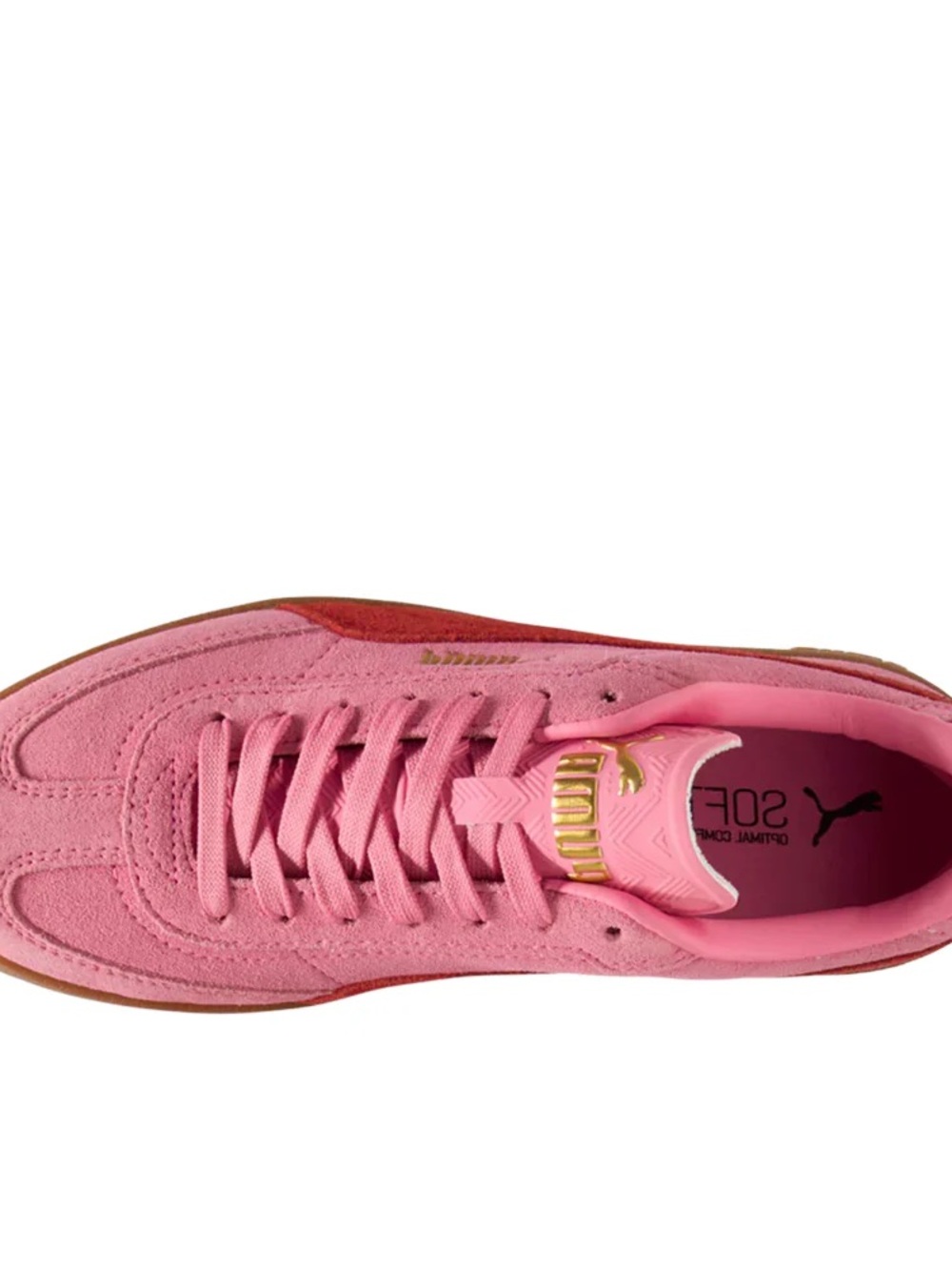 Puma Pink Suede Sneakers with Red Formstrip - Picture 4 of 4